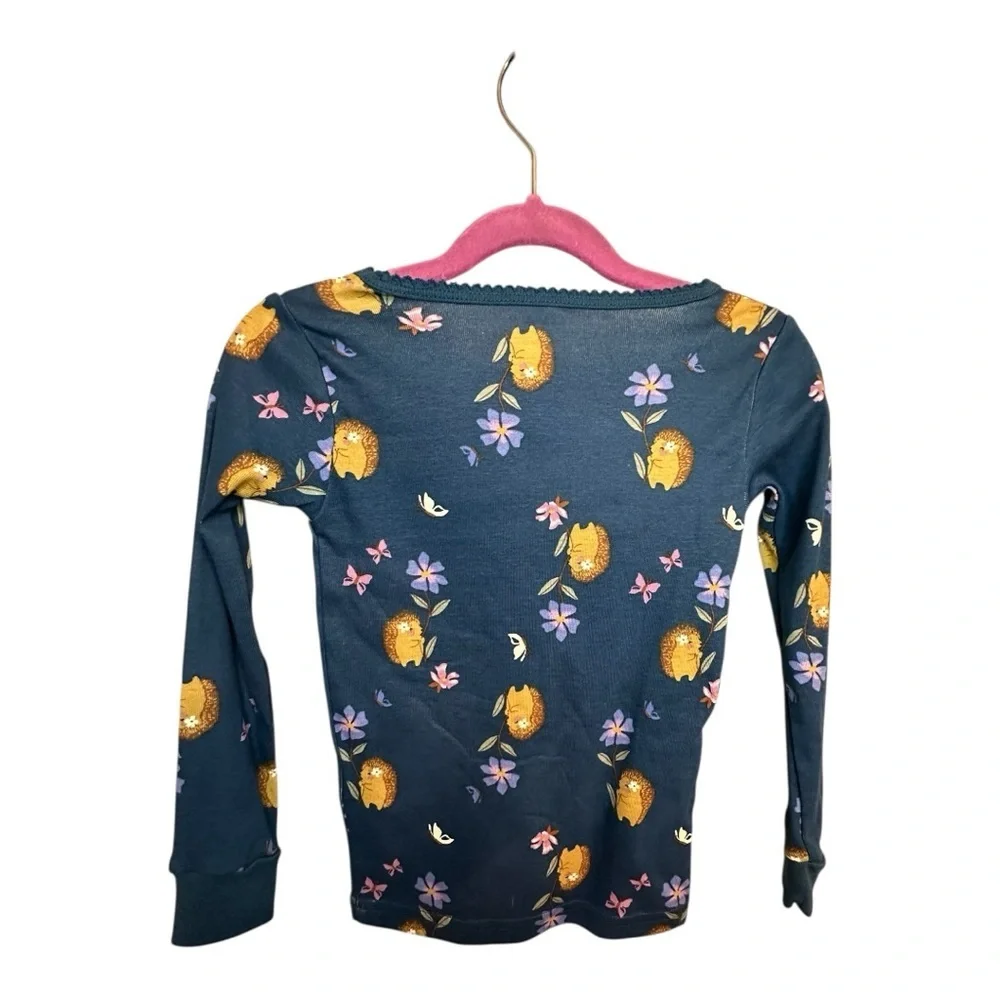 Carter's Blue Pajama Top with Floral Design NWOT